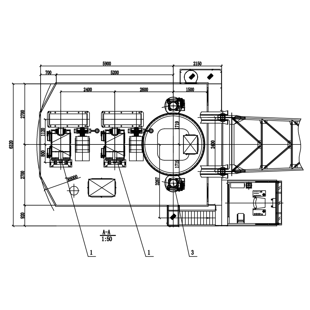 FQ515-FQ4040钢丝绳变幅浮式抓斗起重机参数表